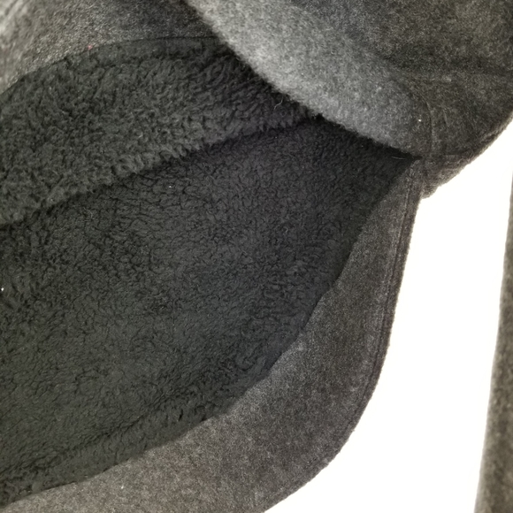 Alo Yoga Charcoal Gray Sherpa Hoodie Curved Hem Sweatshirt Size Medium - Picture 11 of 13